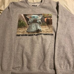 Baby Yoda Crew Neck Sweatshirt